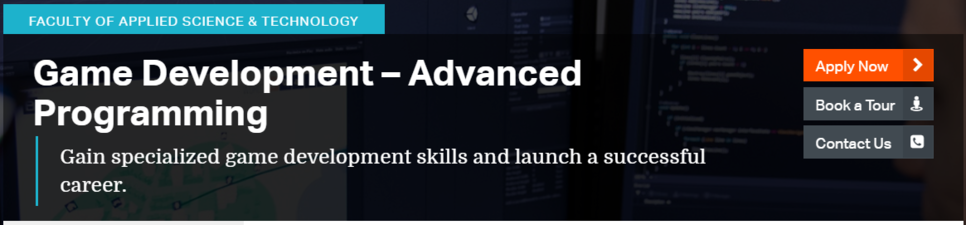 토론토 유학, 캐나다 유학 쉐리던 컬리지의 게임프로그래밍학과(Game Development – Advanced Programming) 준석사과정을 소개합니다!!